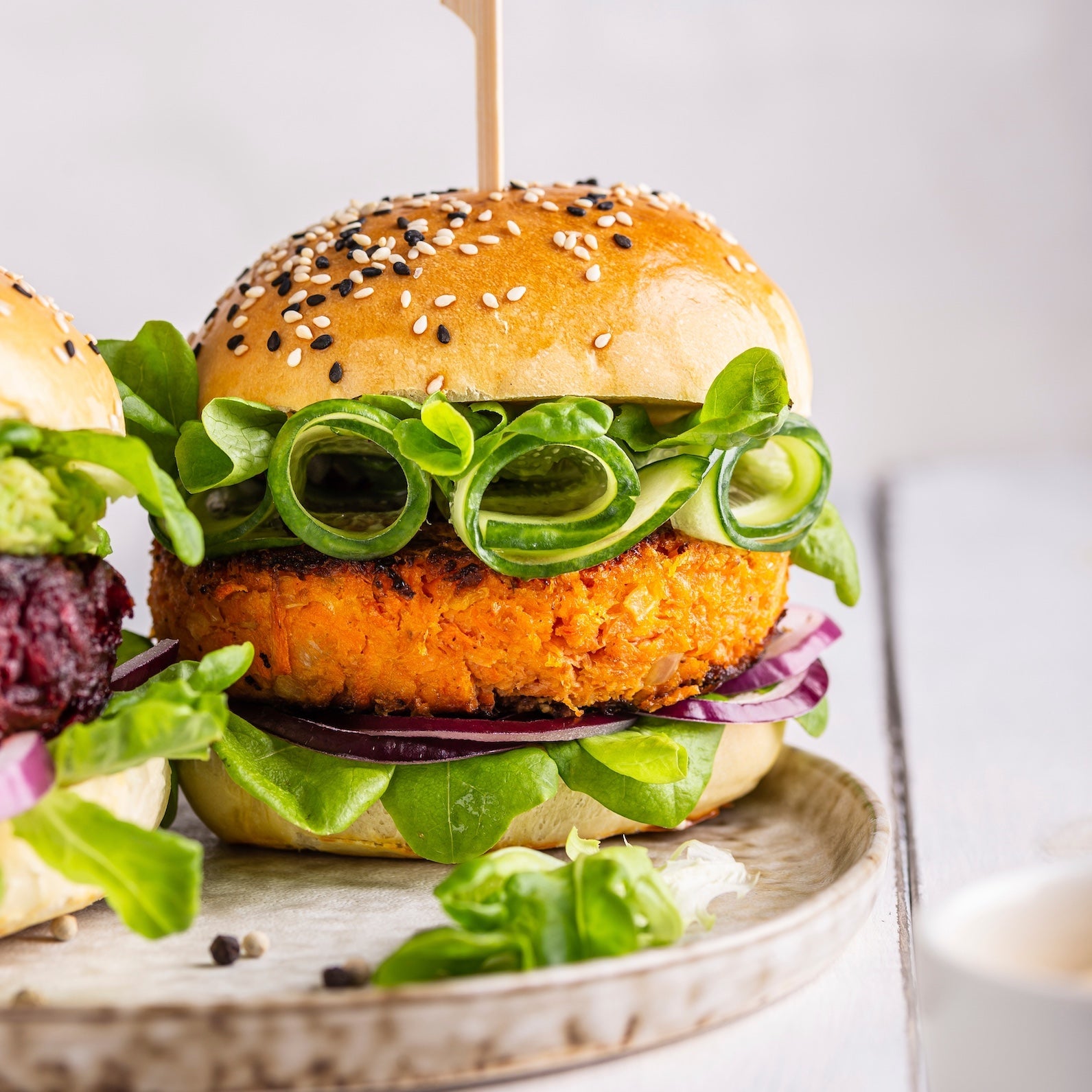 Chickpea Tikka Masala Veggie Burgers