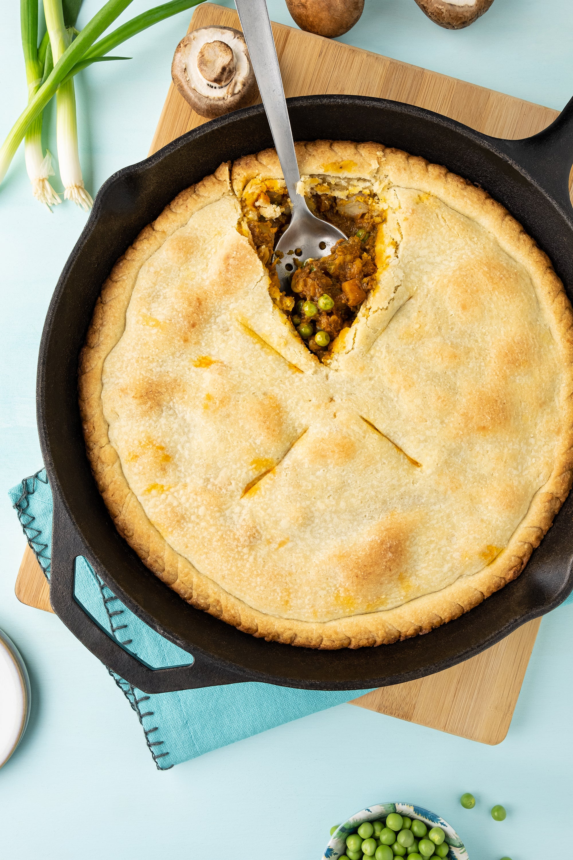 Vegetable Tikka Masala Pot Pie Recipe with Tasty Bite