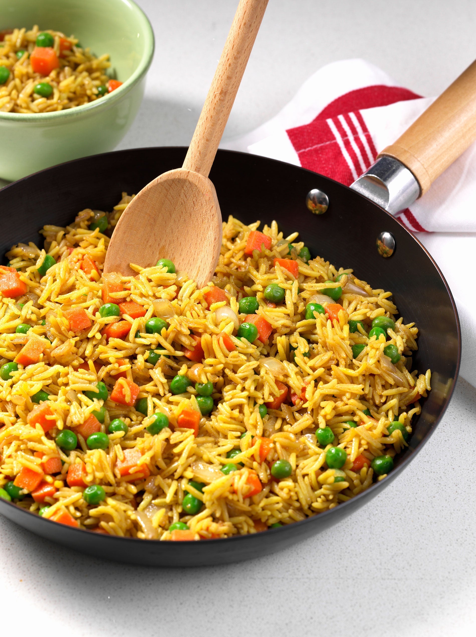 Turmeric Vegetable Friend Rice recipe with Tasty Bite