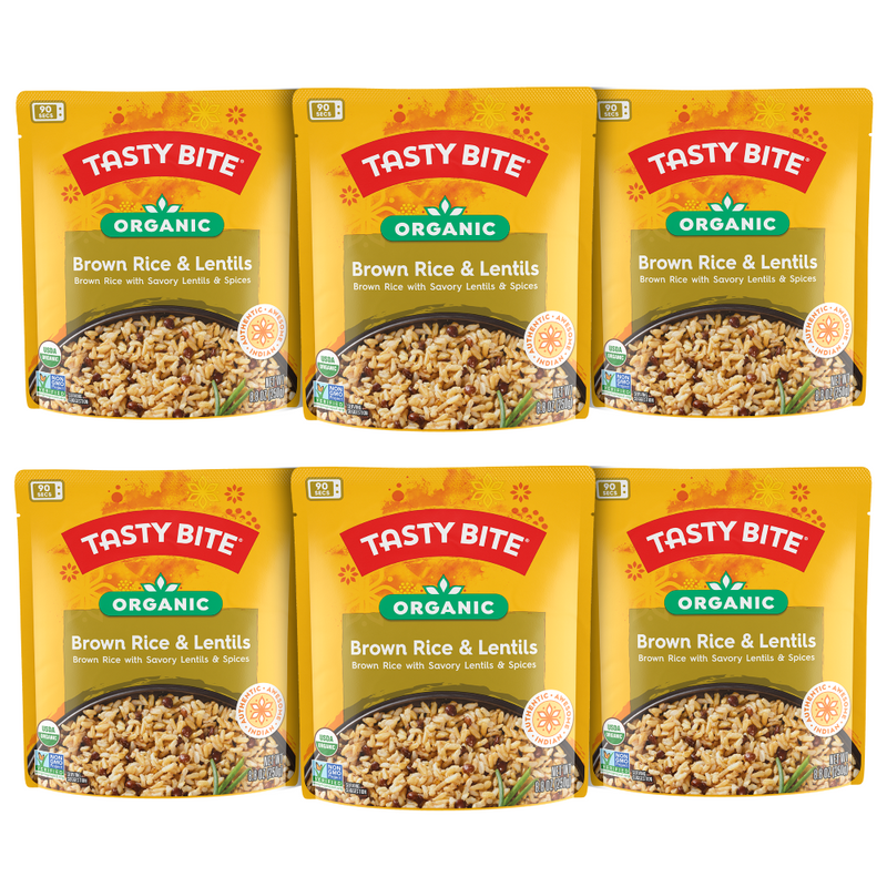 Tasty Bite Organic Brown Rice and Lentils pack of 6