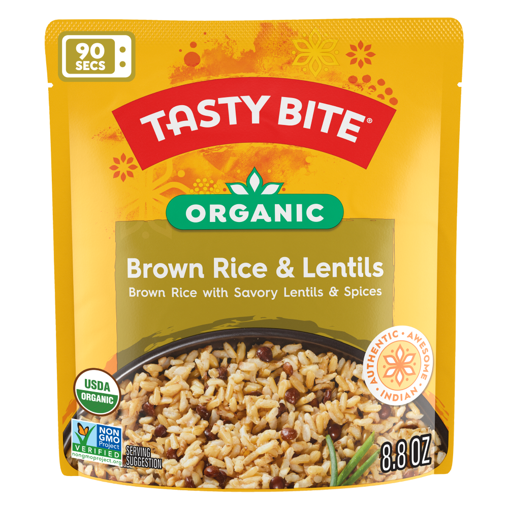 Tasty Bite Organic Brown Rice and Lentils pack