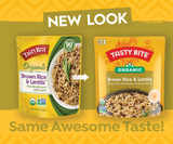 Tasty Bite Organic Brown Rice and Lentils new pack design