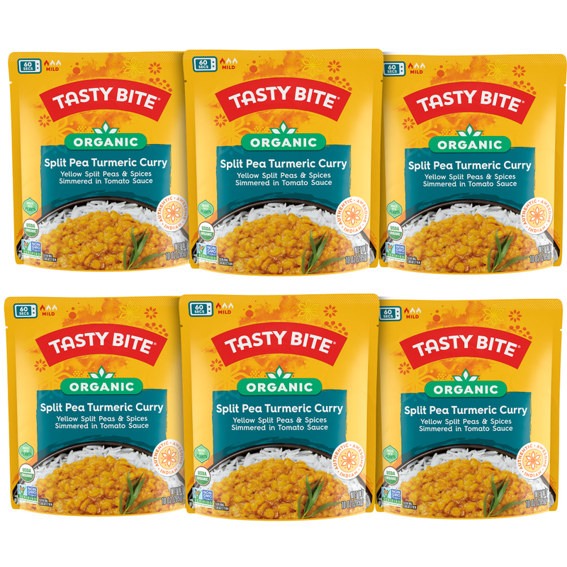 Tasty Bite Split Pea Turmeric Curry Authentic Indian Meals Pack of 6