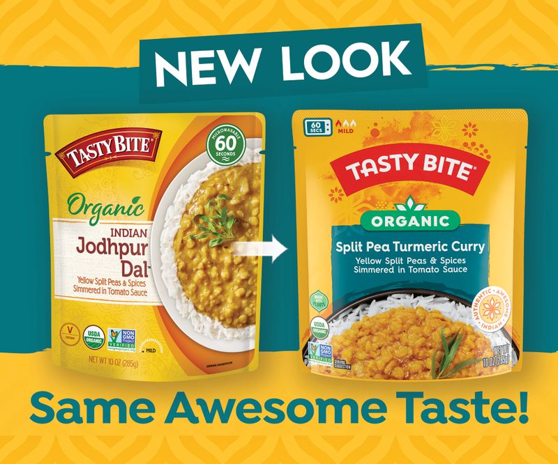 Tasty Bite Split Pea Turmeric Curry Authentic Indian Meals New Pack Design