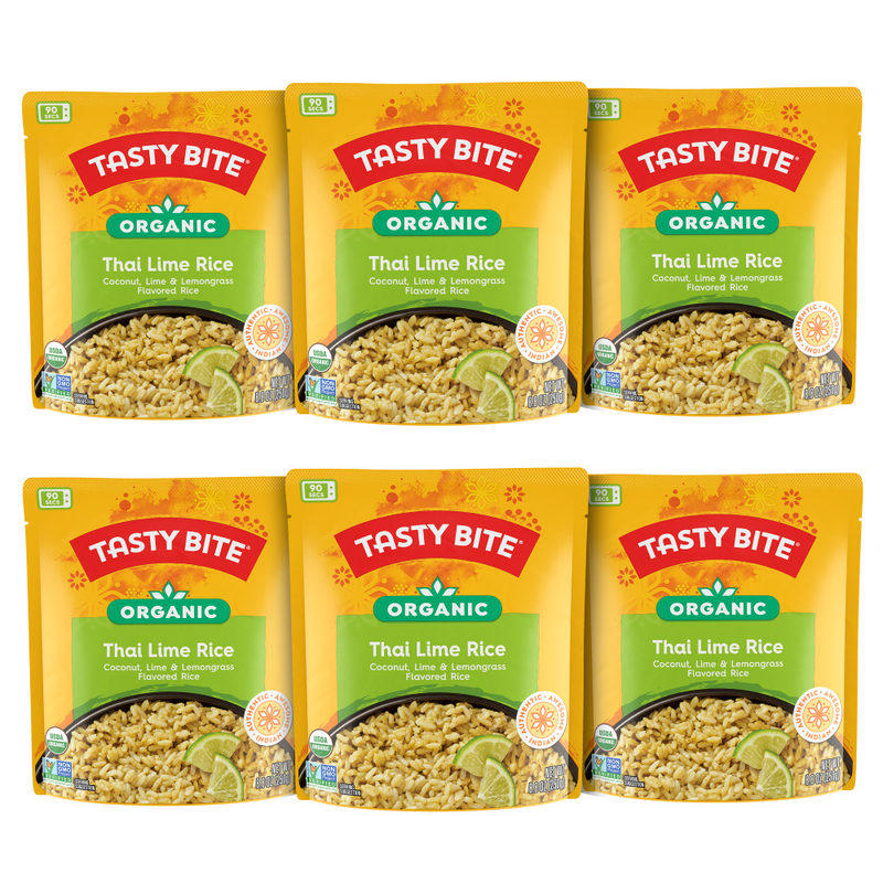 Tasty Bite Thai Lime Rice Ready-made Indian Meal Bundle of 6
