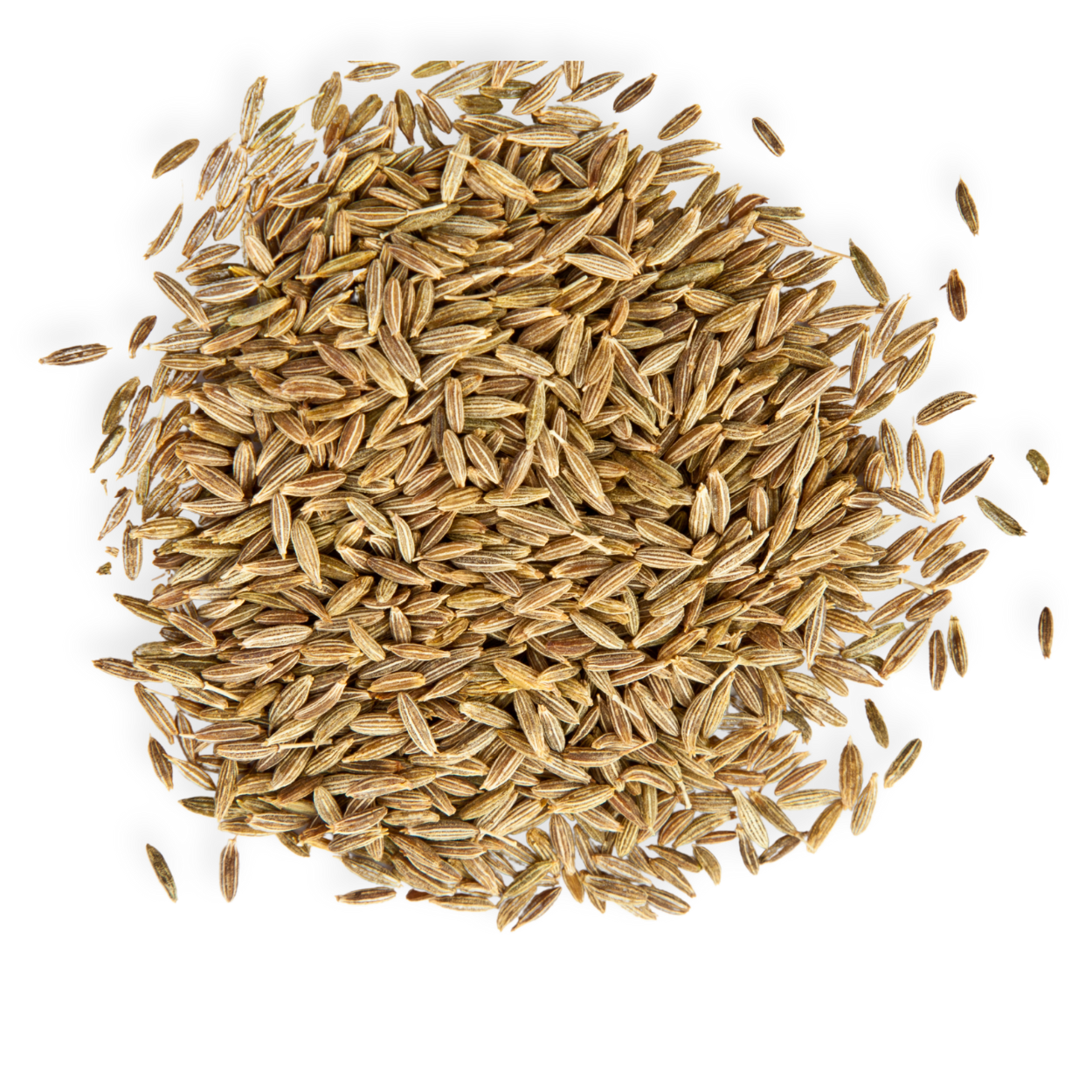 Whole cumin seeds with a warm, nutty aroma