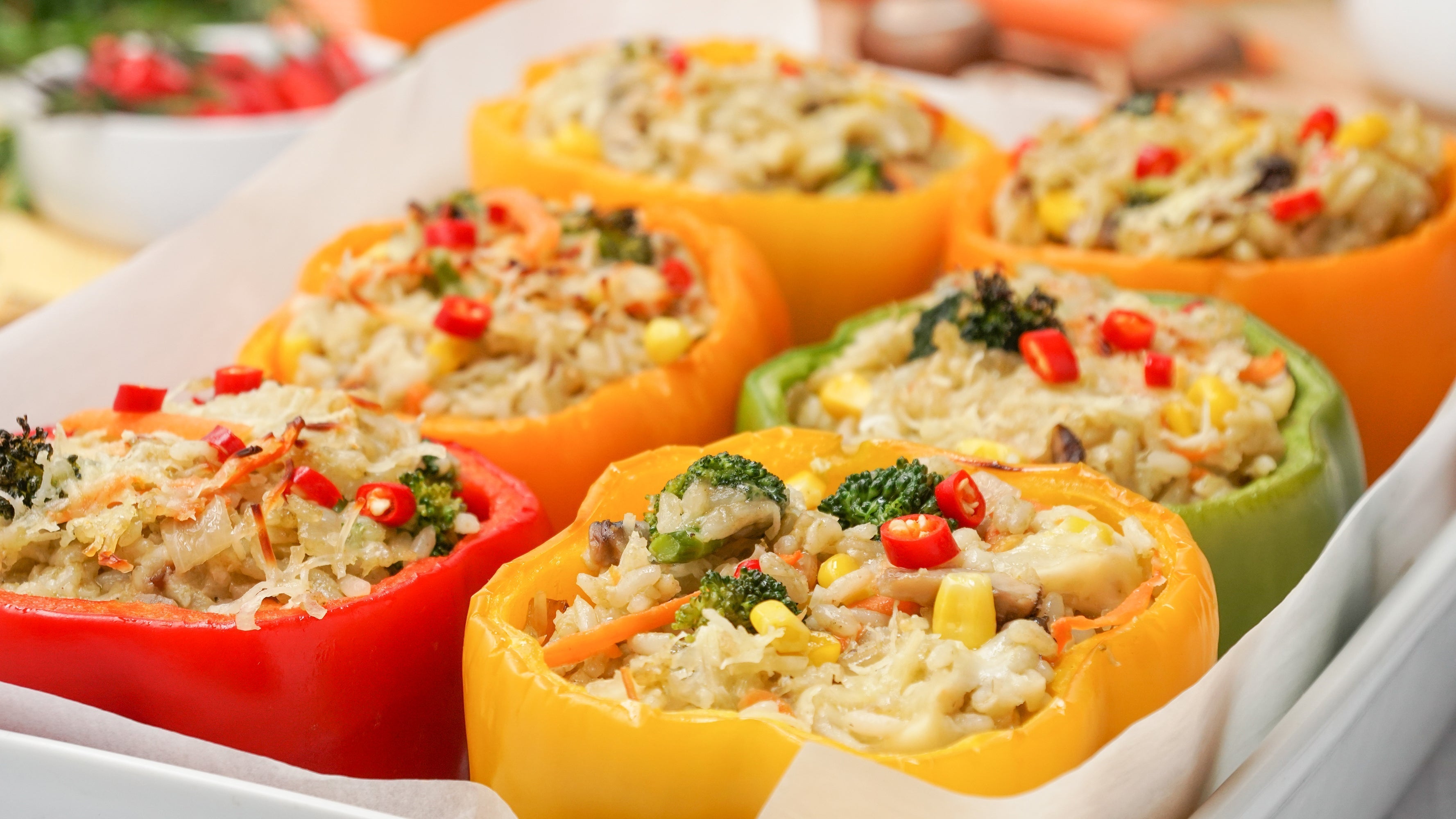 Brown Rice Stuffed Peppers