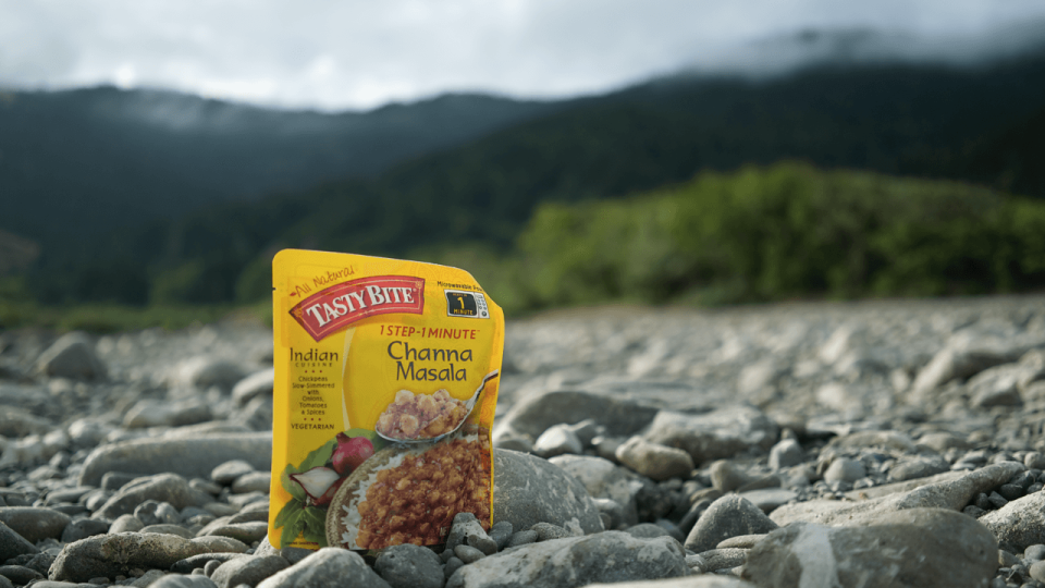 Tasty Bite Channa Masala on a camping trip