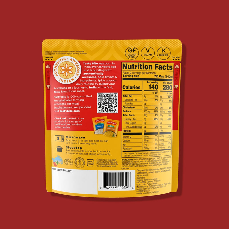 Organic Madras Lentils 3 Bean - 6 Pack