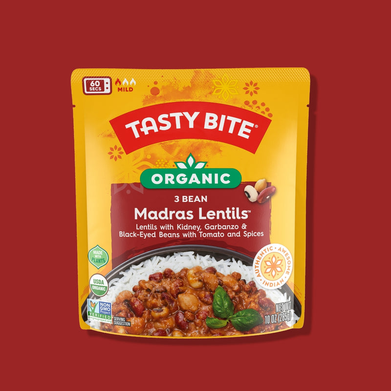 Organic Madras Lentils 3 Bean - 6 Pack