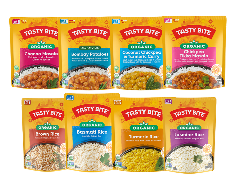 Tasty Bite Chickpea & Rice Variety Bundle includes 8 flavors