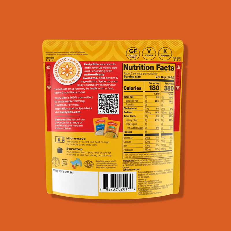 Organic Coconut Squash Dal - 6 Pack