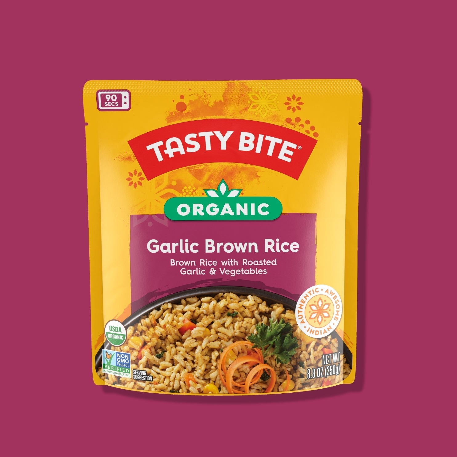 Garlic Brown Rice, 8.8 Oz - 6 Pack