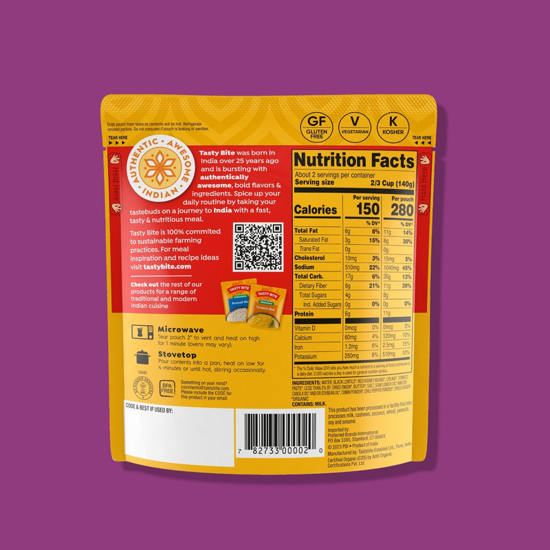 Organic Madras Lentils - 6 Pack