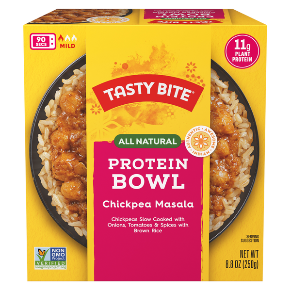 Tasty Bite Indian Style Chickpeas & Rice Bowl, 8.8 Oz - 6 Pack
