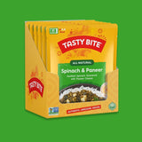 Tasty Bite Spinach & Paneer 6 pack on a green background