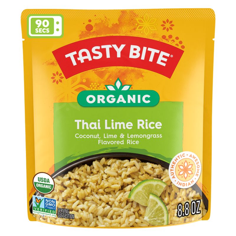 Tasty Bite Organic Thai Lime Rice, 8.8 Oz - 6 Pack