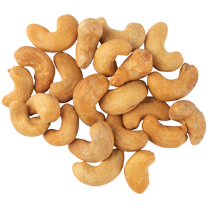 cashew nuts with curved shape and smooth texture