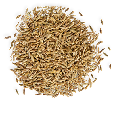 Whole cumin seeds with a warm, nutty aroma
