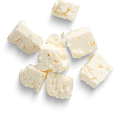 Cubes of soft, fresh Indian paneer cheese