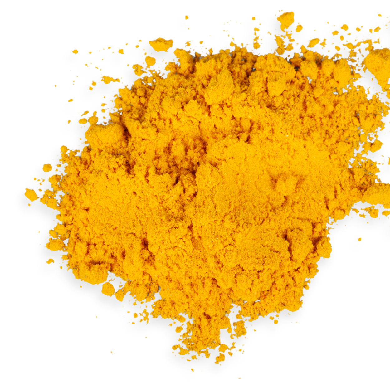 Bright golden turmeric powder